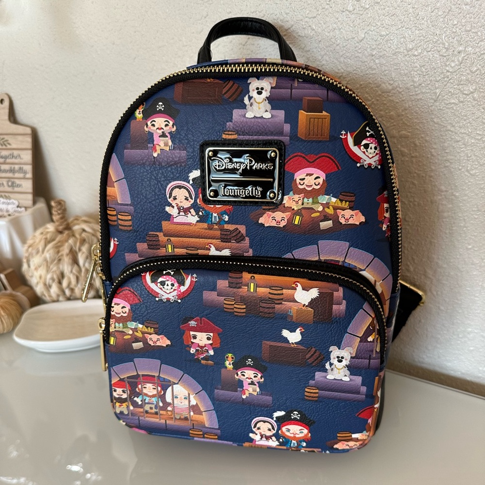 NWT 🏴‍☠️ Disney Pirates of the Caribbean Anniversary Loungefly Mini Backpack